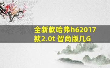 全新款哈弗h62017款2.0t 智尚版几G